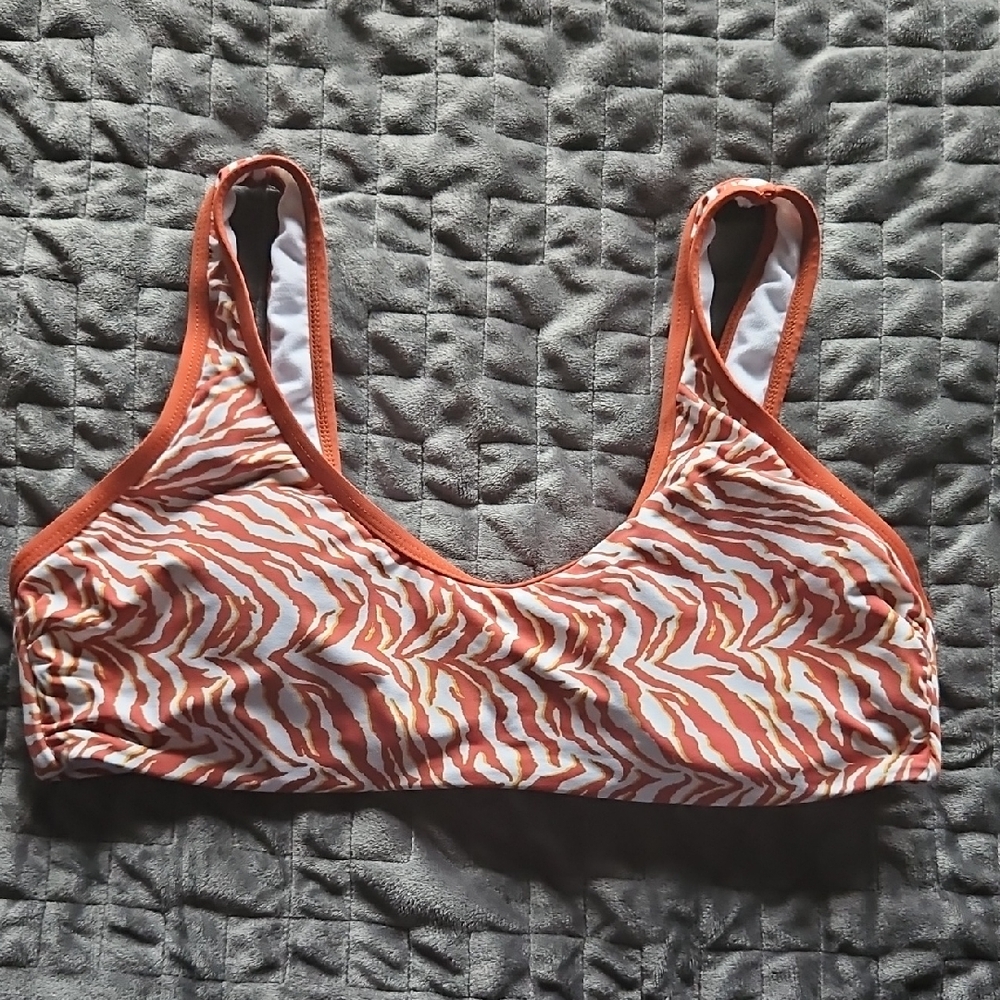 Stylish Orange and White Women's Bralette